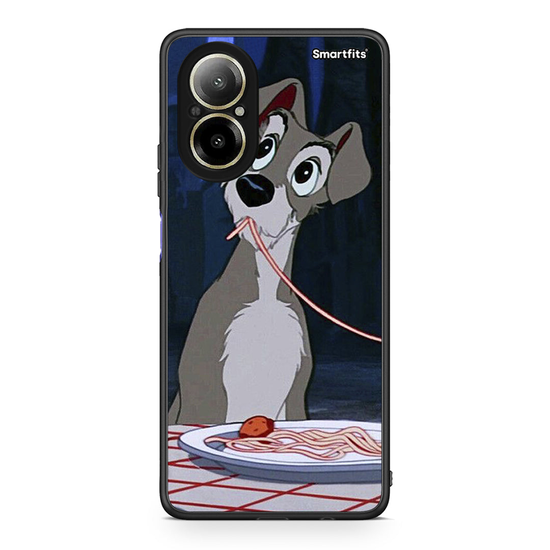 Realme C67 4G Lady And Tramp 1 Θήκη Αγίου Βαλεντίνου από τη Smartfits με σχέδιο στο πίσω μέρος και μαύρο περίβλημα | Smartphone case with colorful back and black bezels by Smartfits