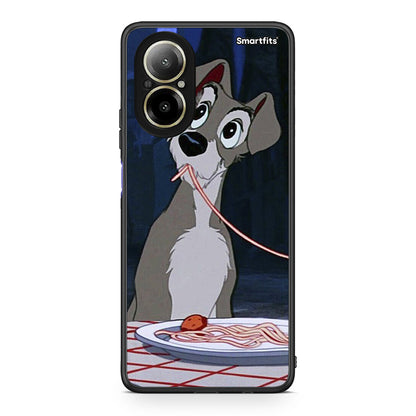 Realme C67 4G Lady And Tramp 1 Θήκη Αγίου Βαλεντίνου από τη Smartfits με σχέδιο στο πίσω μέρος και μαύρο περίβλημα | Smartphone case with colorful back and black bezels by Smartfits