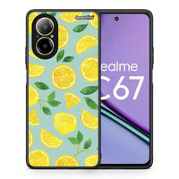 Thumbnail for Θήκη Realme C67 4G Lemons από τη Smartfits με σχέδιο στο πίσω μέρος και μαύρο περίβλημα | Realme C67 4G Lemons case with colorful back and black bezels