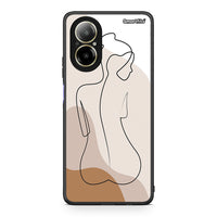 Thumbnail for Realme C67 4G LineArt Woman θήκη από τη Smartfits με σχέδιο στο πίσω μέρος και μαύρο περίβλημα | Smartphone case with colorful back and black bezels by Smartfits