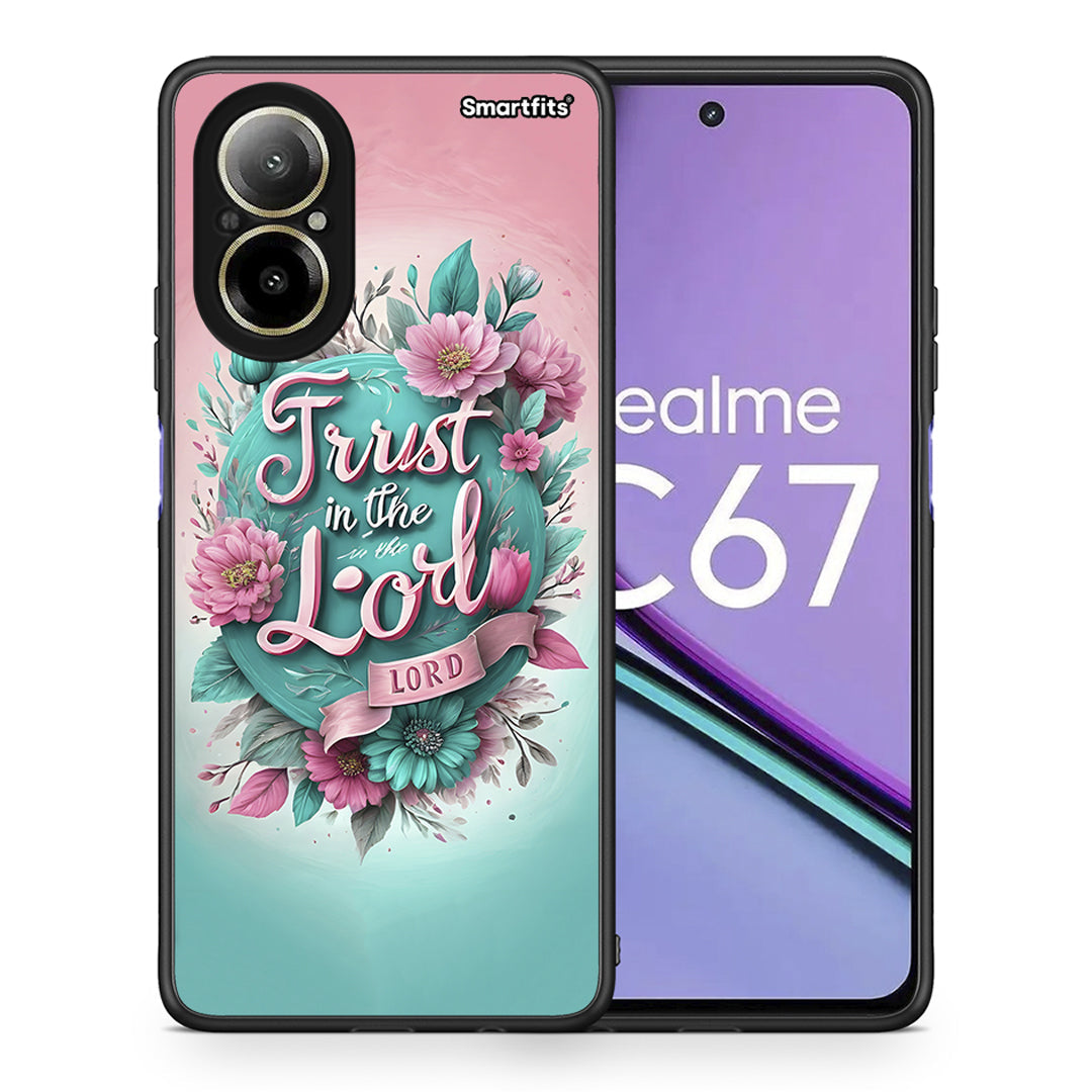 Θήκη Realme C67 4G Lord Trust από τη Smartfits με σχέδιο στο πίσω μέρος και μαύρο περίβλημα | Realme C67 4G Lord Trust case with colorful back and black bezels