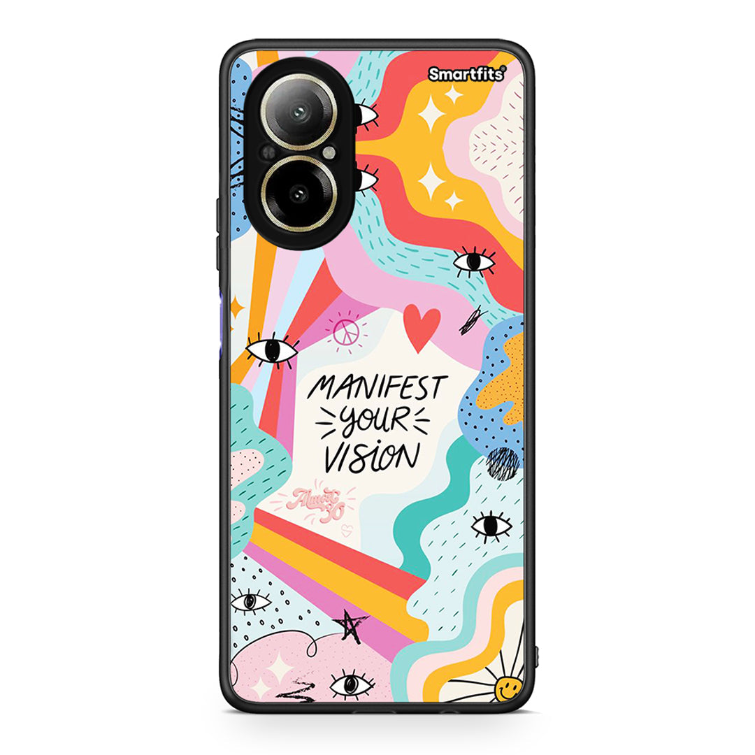 Realme C67 4G Manifest Your Vision θήκη από τη Smartfits με σχέδιο στο πίσω μέρος και μαύρο περίβλημα | Smartphone case with colorful back and black bezels by Smartfits