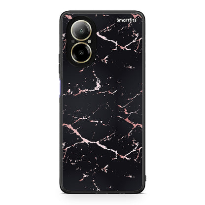 4 - Realme C67 4G Black Rosegold Marble case, cover, bumper