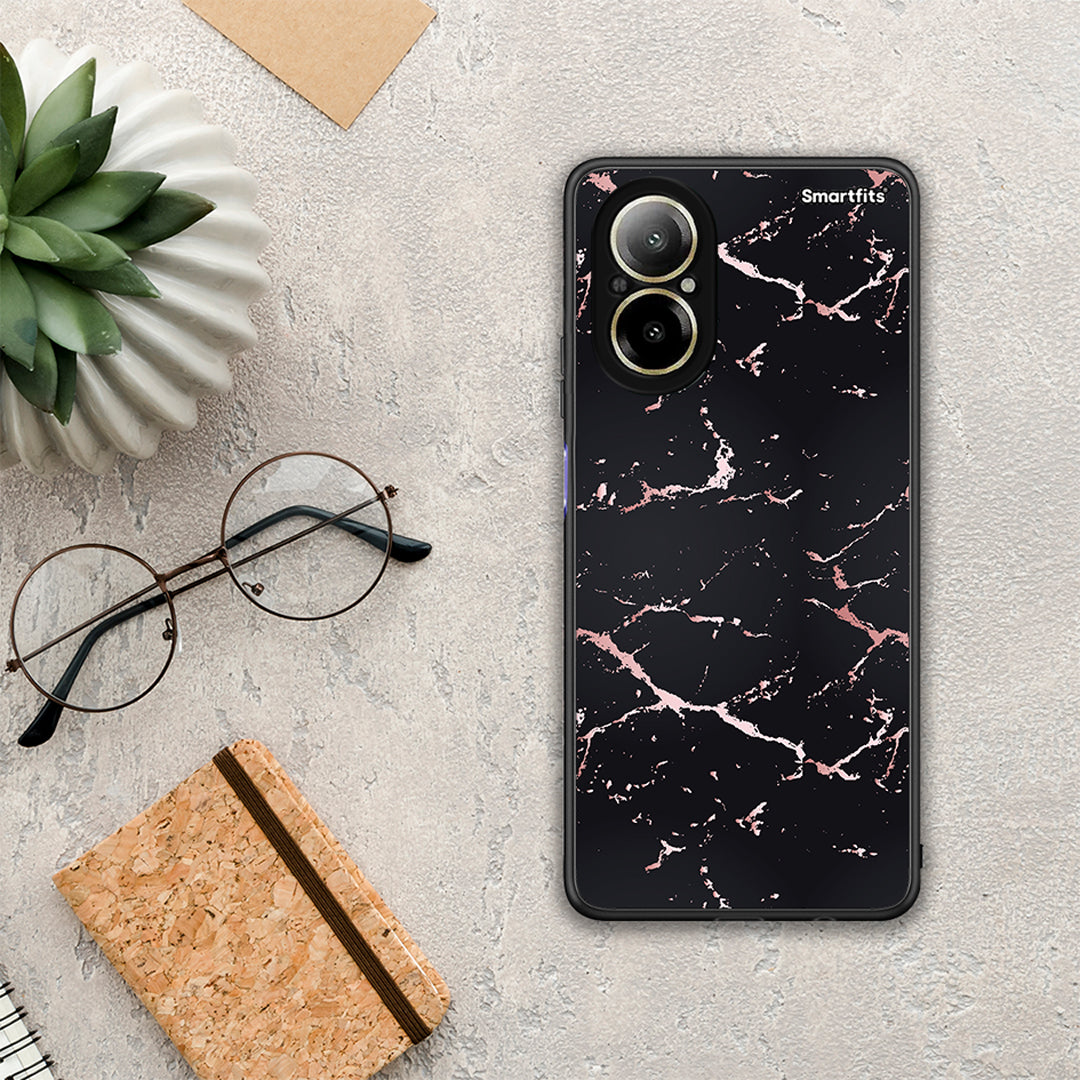 Marble Black Rosegold - Realme C67 4G θήκη