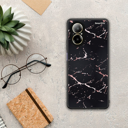 Marble Black Rosegold - Realme C67 4G θήκη