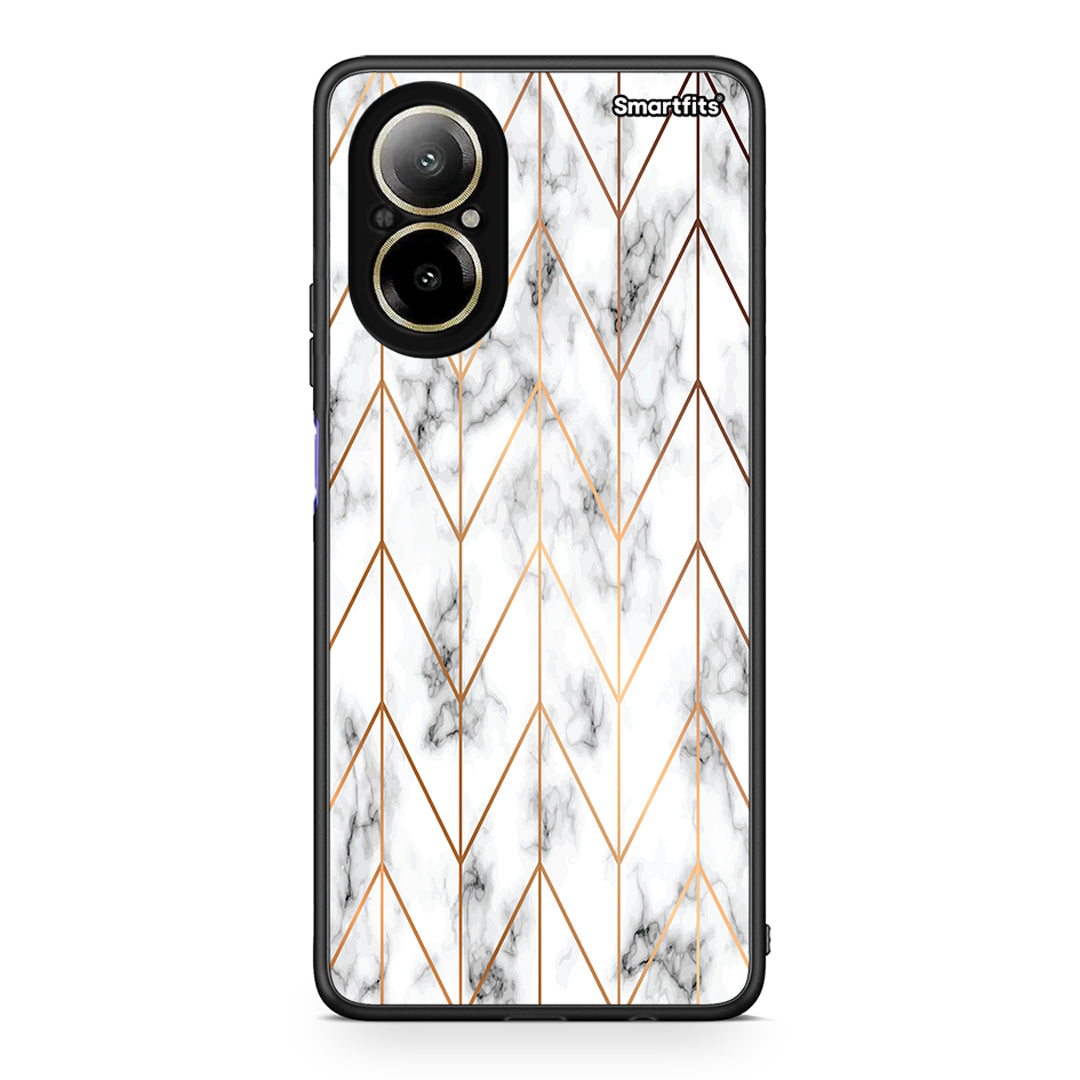 44 - Realme C67 4G Gold Geometric Marble case, cover, bumper