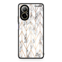 Thumbnail for 44 - Realme C67 4G Gold Geometric Marble case, cover, bumper