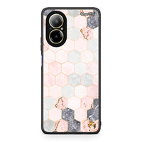 Thumbnail for 4 - Realme C67 4G Hexagon Pink Marble case, cover, bumper
