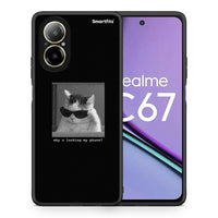 Thumbnail for Θήκη Realme C67 4G Meme Cat από τη Smartfits με σχέδιο στο πίσω μέρος και μαύρο περίβλημα | Realme C67 4G Meme Cat case with colorful back and black bezels