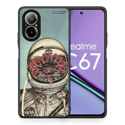 Θήκη Realme C67 4G Nasa Bloom από τη Smartfits με σχέδιο στο πίσω μέρος και μαύρο περίβλημα | Realme C67 4G Nasa Bloom case with colorful back and black bezels