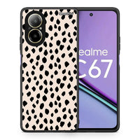 Thumbnail for Θήκη Realme C67 4G New Polka Dots από τη Smartfits με σχέδιο στο πίσω μέρος και μαύρο περίβλημα | Realme C67 4G New Polka Dots case with colorful back and black bezels