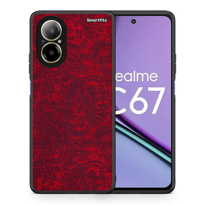 Θήκη Realme C67 4G Paisley Cashmere από τη Smartfits με σχέδιο στο πίσω μέρος και μαύρο περίβλημα | Realme C67 4G Paisley Cashmere case with colorful back and black bezels