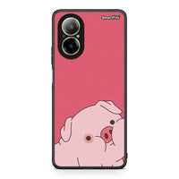 Thumbnail for Realme C67 4G Pig Love 1 Θήκη Αγίου Βαλεντίνου από τη Smartfits με σχέδιο στο πίσω μέρος και μαύρο περίβλημα | Smartphone case with colorful back and black bezels by Smartfits