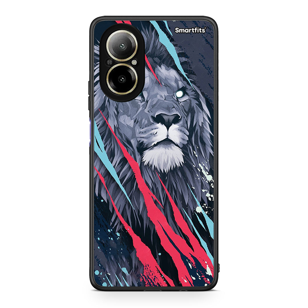 4 - Realme C67 4G Lion Designer PopArt case, cover, bumper