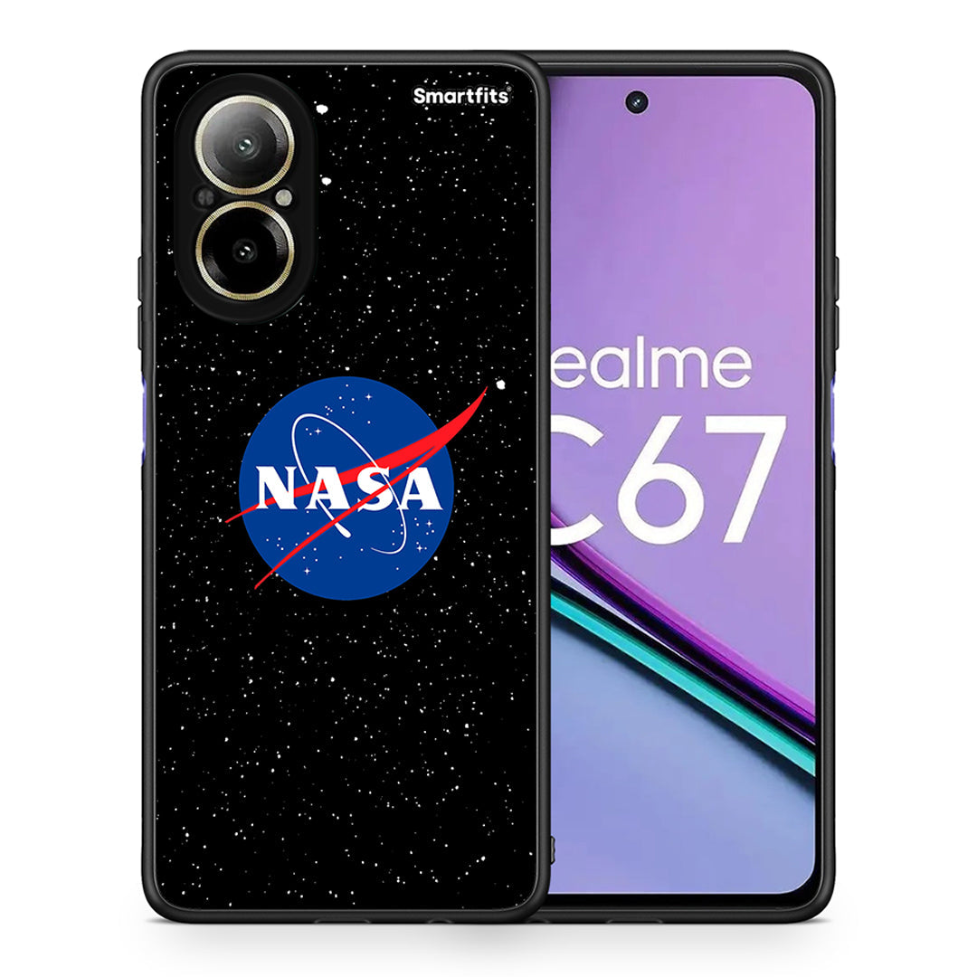Θήκη Realme C67 4G NASA PopArt από τη Smartfits με σχέδιο στο πίσω μέρος και μαύρο περίβλημα | Realme C67 4G NASA PopArt case with colorful back and black bezels