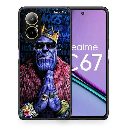Θήκη Realme C67 4G Thanos PopArt από τη Smartfits με σχέδιο στο πίσω μέρος και μαύρο περίβλημα | Realme C67 4G Thanos PopArt case with colorful back and black bezels