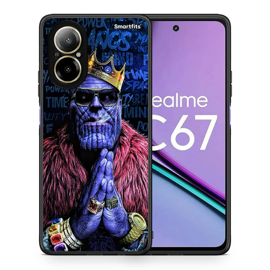 Θήκη Realme C67 4G Thanos PopArt από τη Smartfits με σχέδιο στο πίσω μέρος και μαύρο περίβλημα | Realme C67 4G Thanos PopArt case with colorful back and black bezels