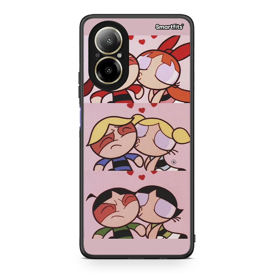 Realme C67 4G Puff Love Θήκη Αγίου Βαλεντίνου από τη Smartfits με σχέδιο στο πίσω μέρος και μαύρο περίβλημα | Smartphone case with colorful back and black bezels by Smartfits