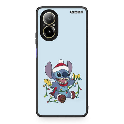 Realme C67 4G Santa Stich θήκη από τη Smartfits με σχέδιο στο πίσω μέρος και μαύρο περίβλημα | Smartphone case with colorful back and black bezels by Smartfits