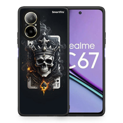 Θήκη Realme C67 4G Skull King Ace από τη Smartfits με σχέδιο στο πίσω μέρος και μαύρο περίβλημα | Realme C67 4G Skull King Ace case with colorful back and black bezels