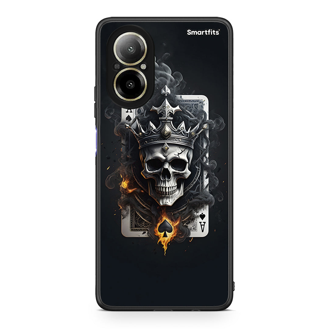 Realme C67 4G Skull King Ace θήκη από τη Smartfits με σχέδιο στο πίσω μέρος και μαύρο περίβλημα | Smartphone case with colorful back and black bezels by Smartfits