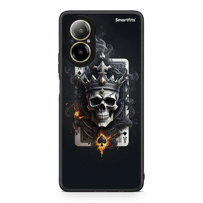 Realme C67 4G Skull King Ace θήκη από τη Smartfits με σχέδιο στο πίσω μέρος και μαύρο περίβλημα | Smartphone case with colorful back and black bezels by Smartfits