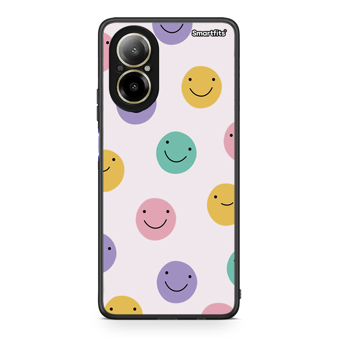 Realme C67 4G Smiley Faces θήκη από τη Smartfits με σχέδιο στο πίσω μέρος και μαύρο περίβλημα | Smartphone case with colorful back and black bezels by Smartfits