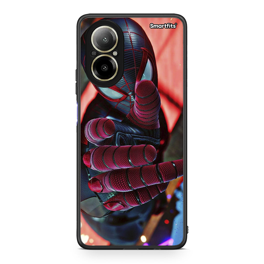 Realme C67 4G Spider Hand Θήκη από τη Smartfits με σχέδιο στο πίσω μέρος και μαύρο περίβλημα | Smartphone case with colorful back and black bezels by Smartfits