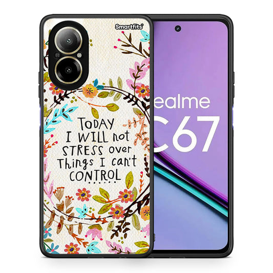 Θήκη Realme C67 4G Stress Over από τη Smartfits με σχέδιο στο πίσω μέρος και μαύρο περίβλημα | Realme C67 4G Stress Over case with colorful back and black bezels