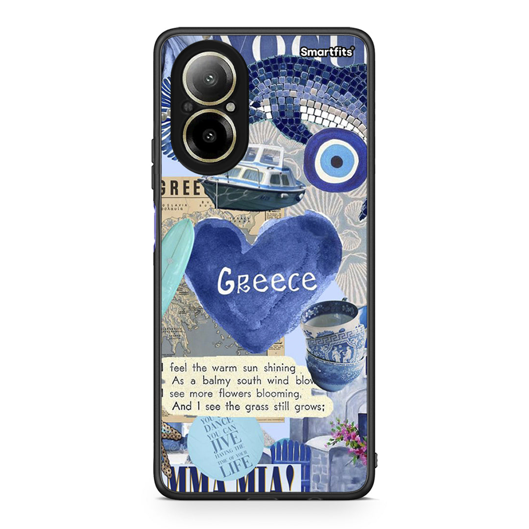 Realme C67 4G Summer In Greece Θήκη από τη Smartfits με σχέδιο στο πίσω μέρος και μαύρο περίβλημα | Smartphone case with colorful back and black bezels by Smartfits