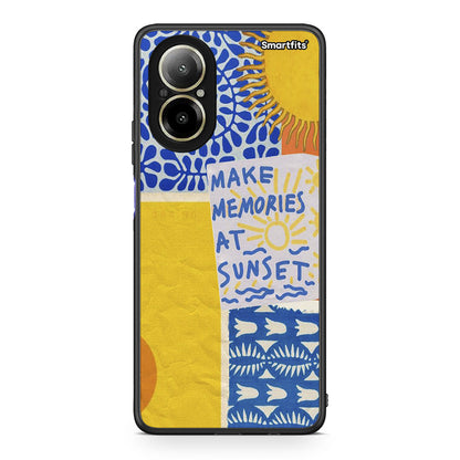 Realme C67 4G Sunset Memories Θήκη από τη Smartfits με σχέδιο στο πίσω μέρος και μαύρο περίβλημα | Smartphone case with colorful back and black bezels by Smartfits