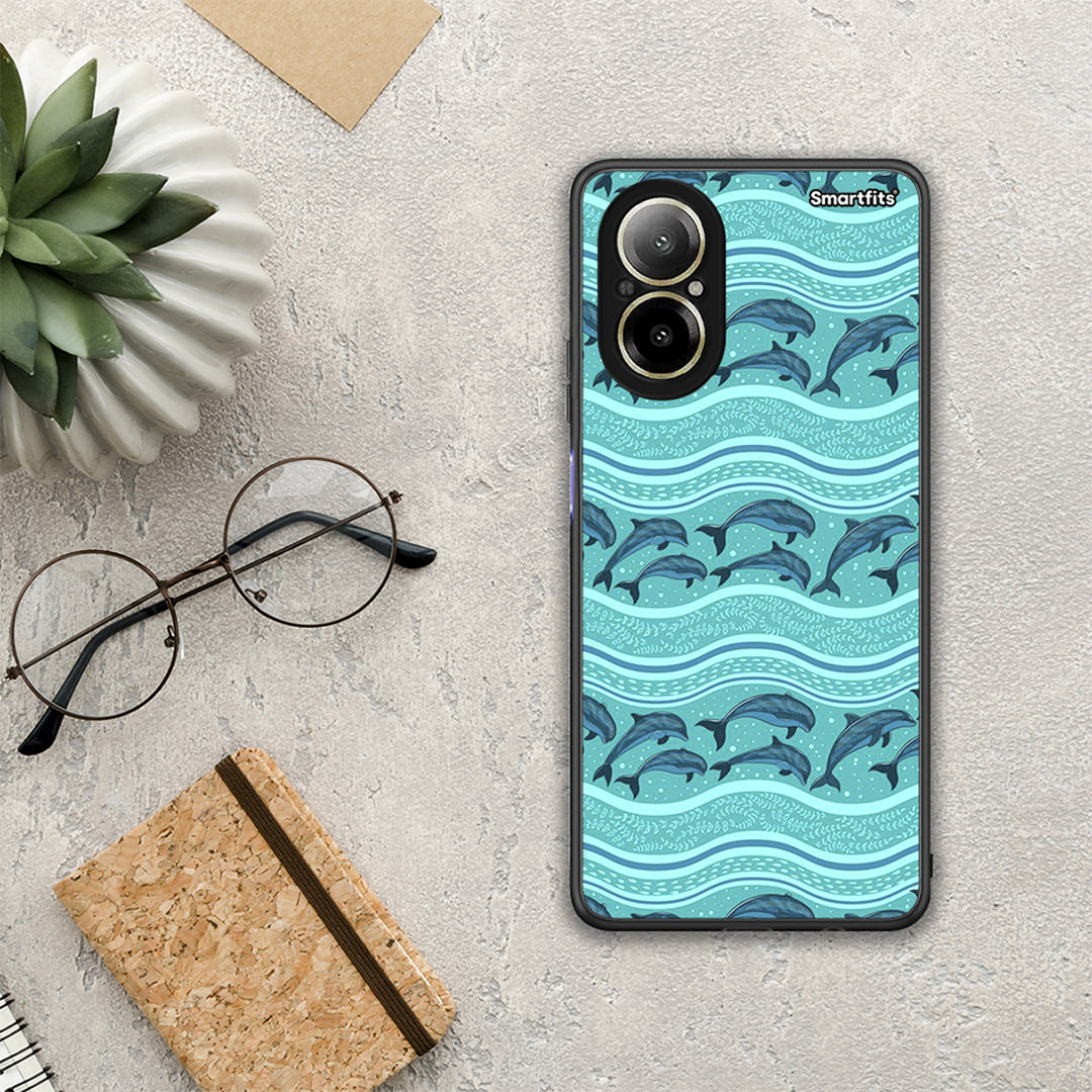 Swimming Dolphins - Realme C67 4G θήκη