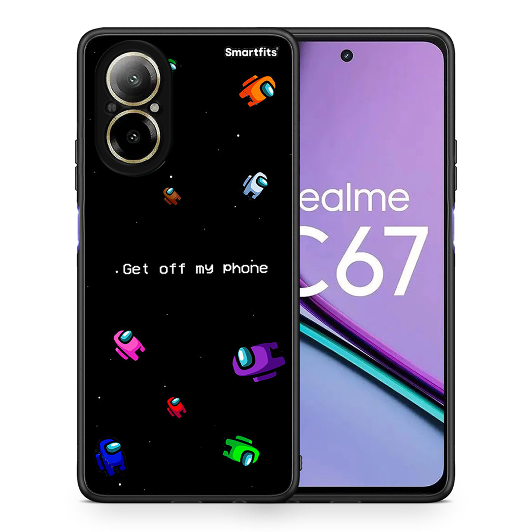 Θήκη Realme C67 4G AFK Text από τη Smartfits με σχέδιο στο πίσω μέρος και μαύρο περίβλημα | Realme C67 4G AFK Text case with colorful back and black bezels