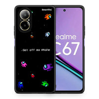 Thumbnail for Θήκη Realme C67 4G AFK Text από τη Smartfits με σχέδιο στο πίσω μέρος και μαύρο περίβλημα | Realme C67 4G AFK Text case with colorful back and black bezels