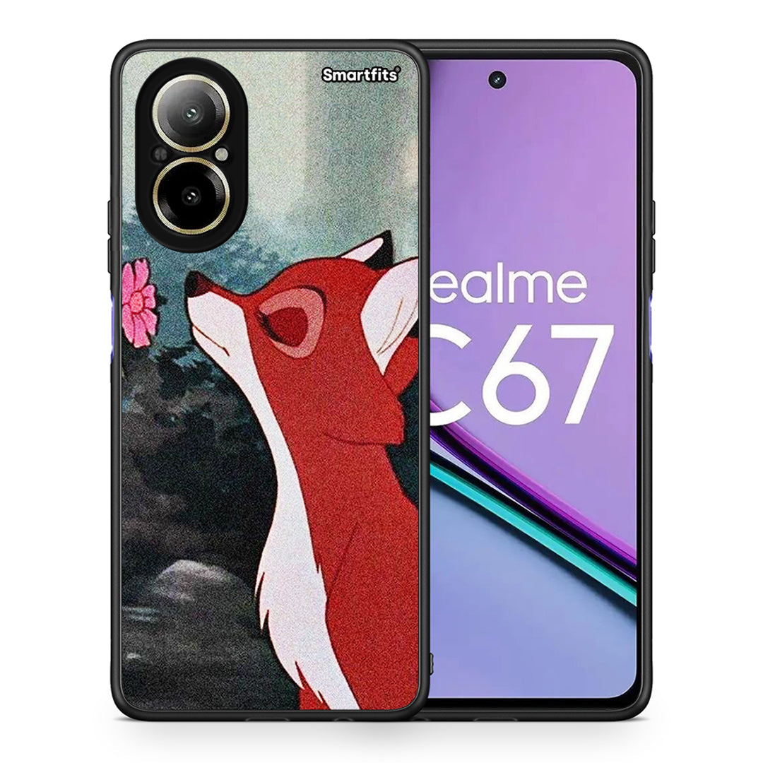 Θήκη Realme C67 4G Tod And Vixey Love 2 από τη Smartfits με σχέδιο στο πίσω μέρος και μαύρο περίβλημα | Realme C67 4G Tod And Vixey Love 2 case with colorful back and black bezels