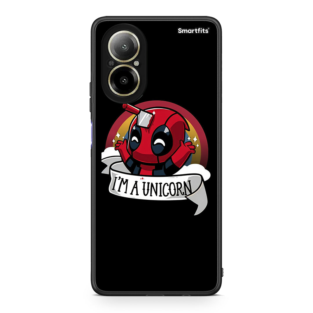 Realme C67 4G Unicorn Deadpool θήκη από τη Smartfits με σχέδιο στο πίσω μέρος και μαύρο περίβλημα | Smartphone case with colorful back and black bezels by Smartfits