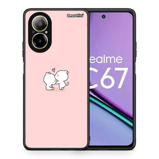 Θήκη Realme C67 4G Love Valentine από τη Smartfits με σχέδιο στο πίσω μέρος και μαύρο περίβλημα | Realme C67 4G Love Valentine case with colorful back and black bezels