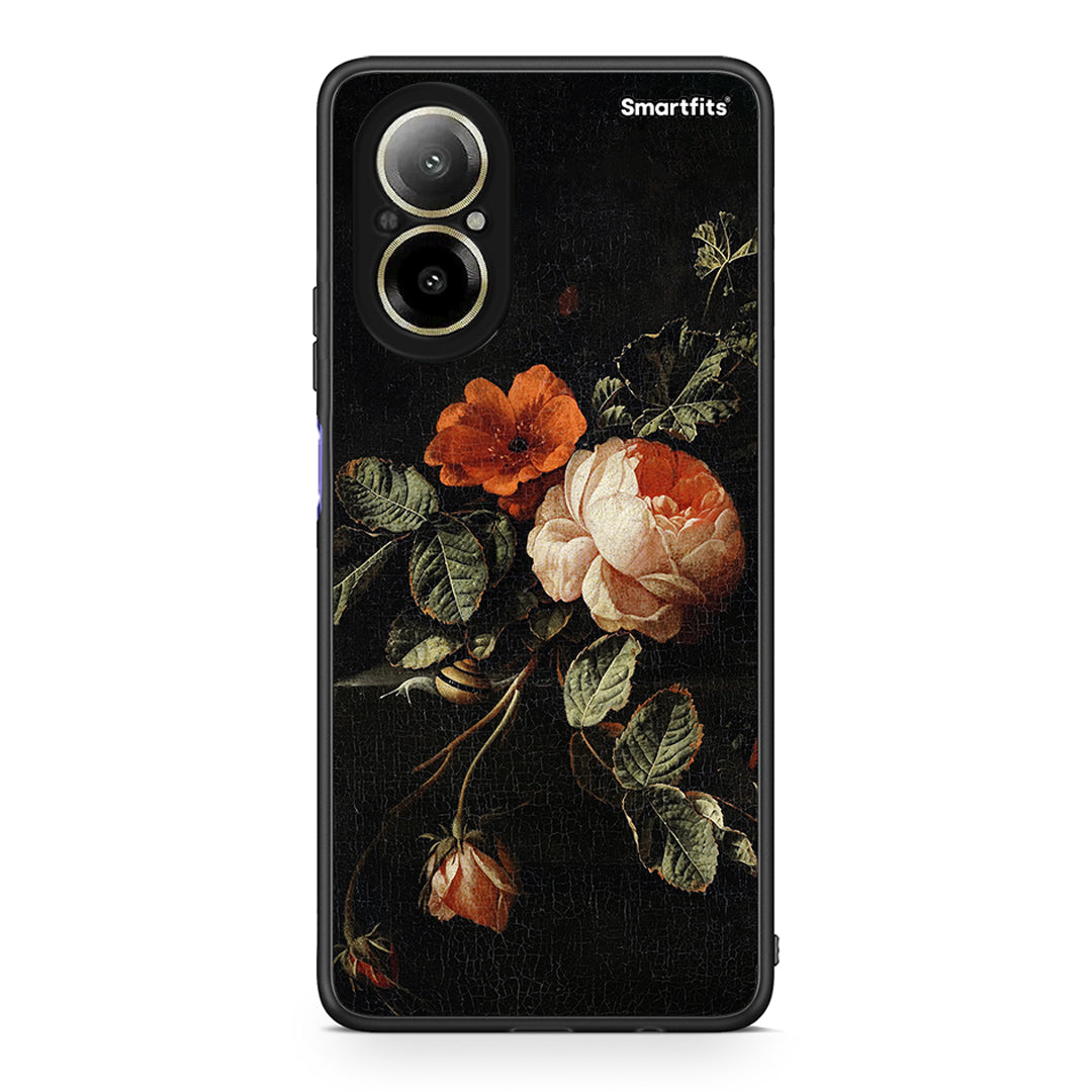 Realme C67 4G Vintage Roses θήκη από τη Smartfits με σχέδιο στο πίσω μέρος και μαύρο περίβλημα | Smartphone case with colorful back and black bezels by Smartfits