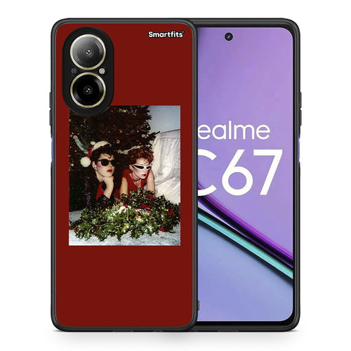 Θήκη Realme C67 4G Waiting For Xmas από τη Smartfits με σχέδιο στο πίσω μέρος και μαύρο περίβλημα | Realme C67 4G Waiting For Xmas case with colorful back and black bezels