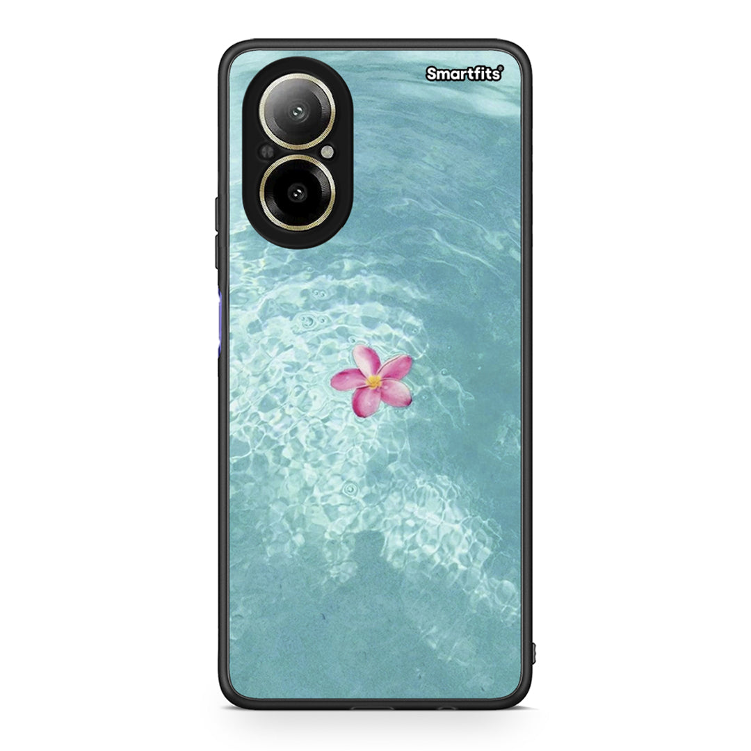 Realme C67 4G Water Flower Θήκη από τη Smartfits με σχέδιο στο πίσω μέρος και μαύρο περίβλημα | Smartphone case with colorful back and black bezels by Smartfits