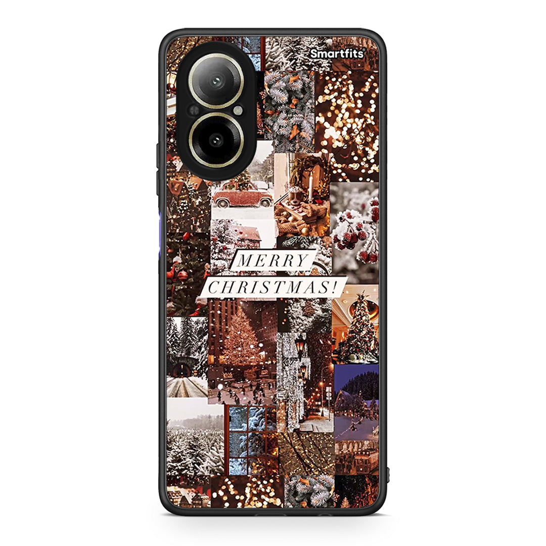 Realme C67 4G Xmas Collage θήκη από τη Smartfits με σχέδιο στο πίσω μέρος και μαύρο περίβλημα | Smartphone case with colorful back and black bezels by Smartfits