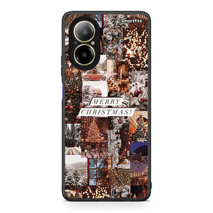 Realme C67 4G Xmas Collage θήκη από τη Smartfits με σχέδιο στο πίσω μέρος και μαύρο περίβλημα | Smartphone case with colorful back and black bezels by Smartfits