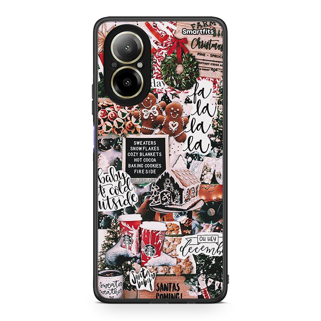 Realme C67 4G Xmas Habbits θήκη από τη Smartfits με σχέδιο στο πίσω μέρος και μαύρο περίβλημα | Smartphone case with colorful back and black bezels by Smartfits