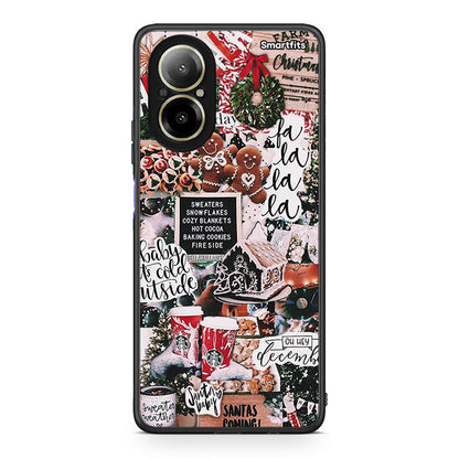 Realme C67 4G Xmas Habbits θήκη από τη Smartfits με σχέδιο στο πίσω μέρος και μαύρο περίβλημα | Smartphone case with colorful back and black bezels by Smartfits
