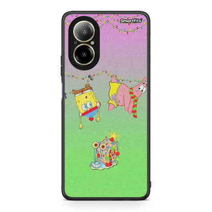 Realme C67 4G Xmas Lights θήκη από τη Smartfits με σχέδιο στο πίσω μέρος και μαύρο περίβλημα | Smartphone case with colorful back and black bezels by Smartfits