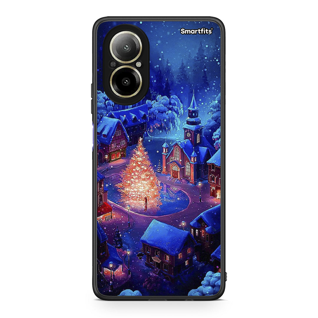 Realme C67 4G Xmas Village θήκη από τη Smartfits με σχέδιο στο πίσω μέρος και μαύρο περίβλημα | Smartphone case with colorful back and black bezels by Smartfits