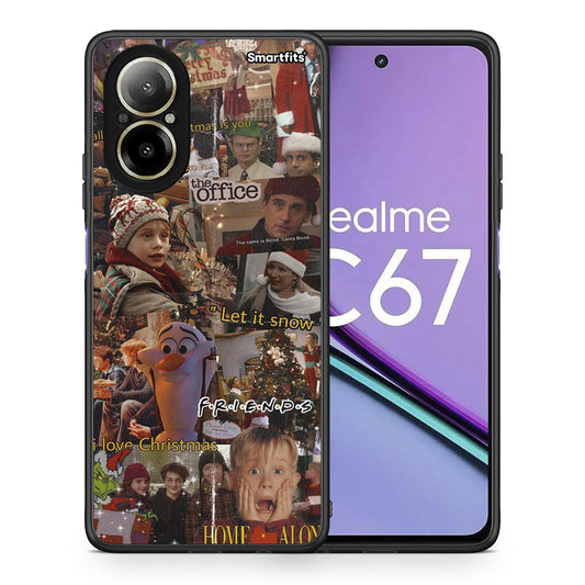 Θήκη Realme C67 4G Xmas Wishes από τη Smartfits με σχέδιο στο πίσω μέρος και μαύρο περίβλημα | Realme C67 4G Xmas Wishes case with colorful back and black bezels