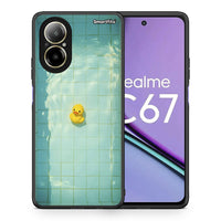 Thumbnail for Θήκη Realme C67 4G Yellow Duck από τη Smartfits με σχέδιο στο πίσω μέρος και μαύρο περίβλημα | Realme C67 4G Yellow Duck case with colorful back and black bezels