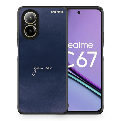Θήκη Realme C67 4G You Can από τη Smartfits με σχέδιο στο πίσω μέρος και μαύρο περίβλημα | Realme C67 4G You Can case with colorful back and black bezels