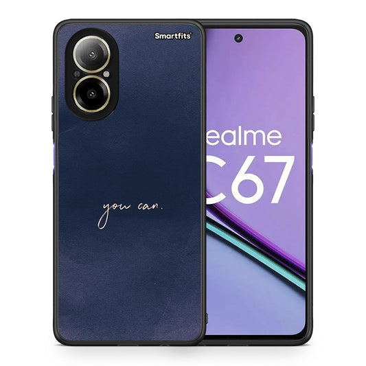 Θήκη Realme C67 4G You Can από τη Smartfits με σχέδιο στο πίσω μέρος και μαύρο περίβλημα | Realme C67 4G You Can case with colorful back and black bezels